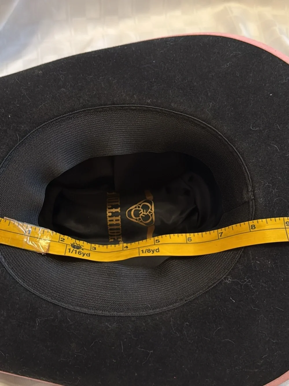 Black Felt Cowboy Hat with Pink Trim_Girls